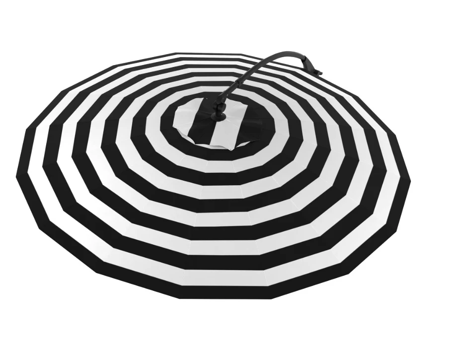 HOMETRENDS 10 ft. Round Offset Shanghai Patio Umbrella with Base - photo 5