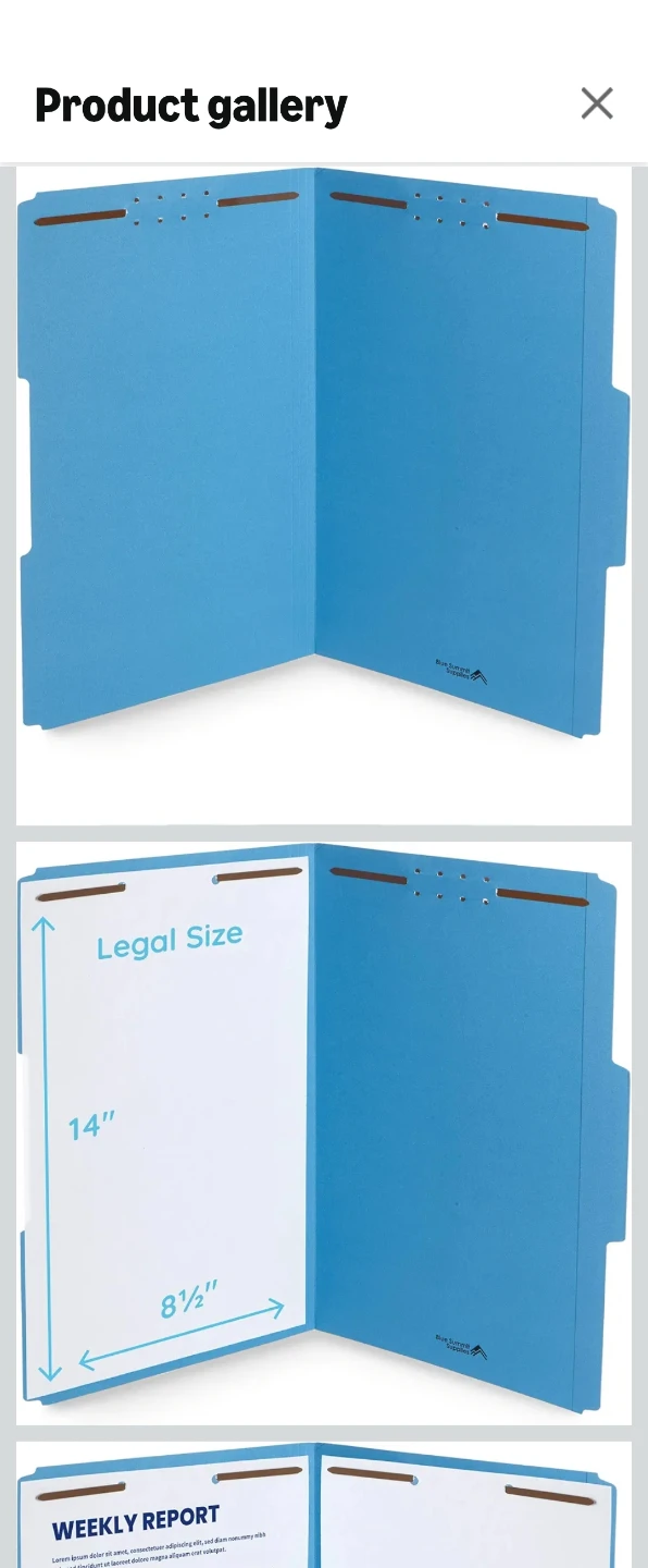 Blue Summit Supplies Legal Size Folders (Pack of 50)