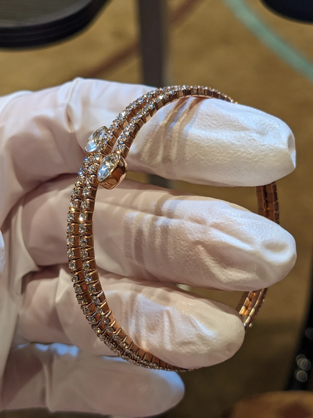 Swarovski Rose Gold Tone Crystal Bracelet - photo 2