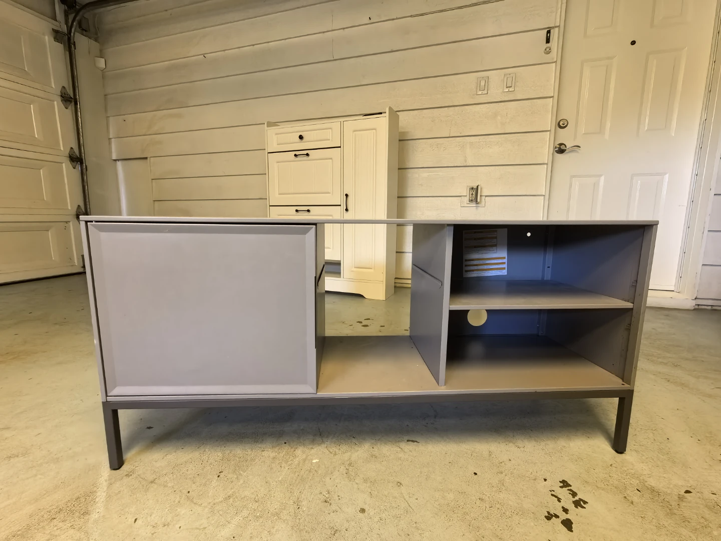 Grey Media Console table