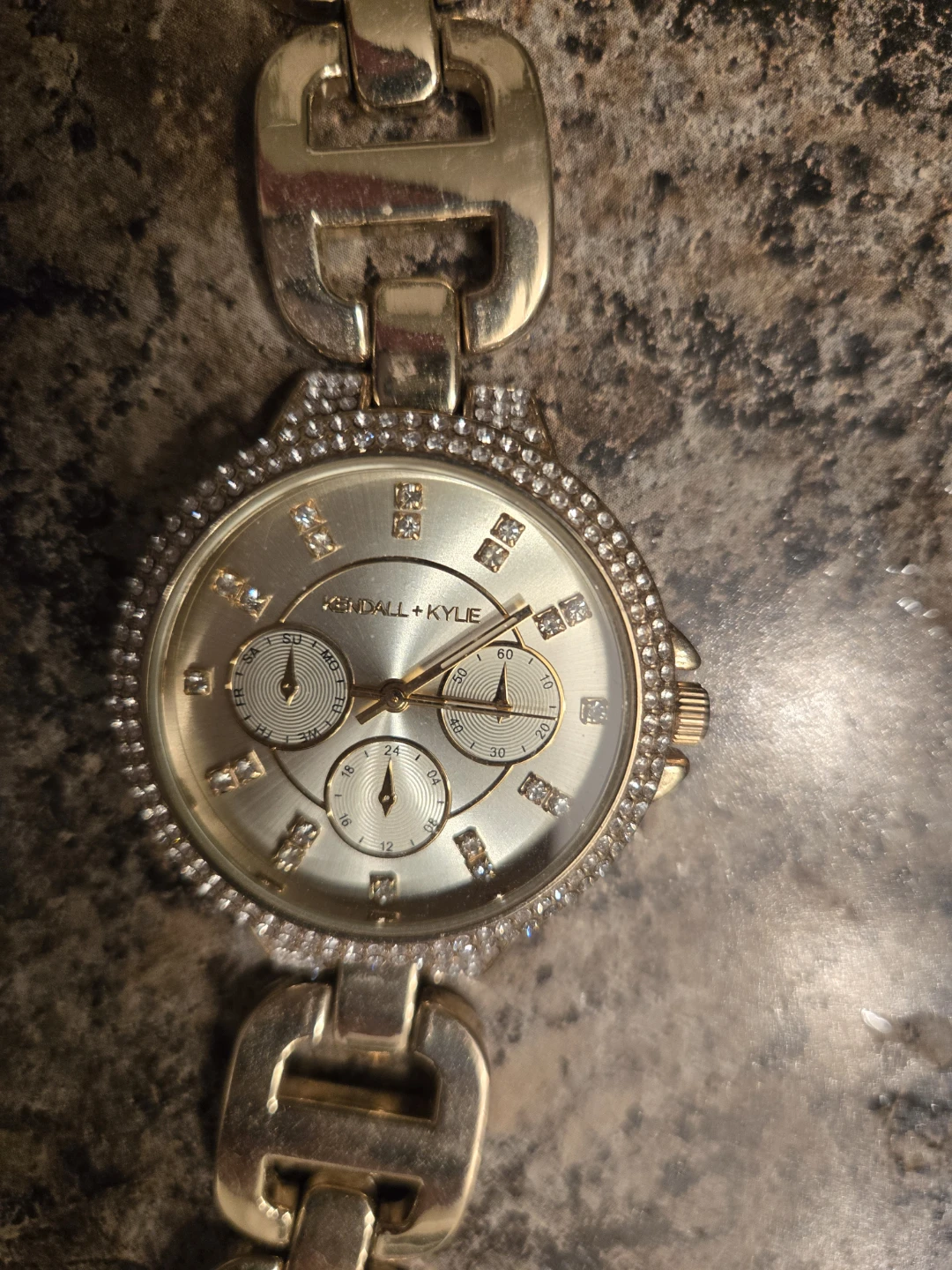 Kendall + Kylie Gold Tone Watch with Rhinestone Bezel - photo 2