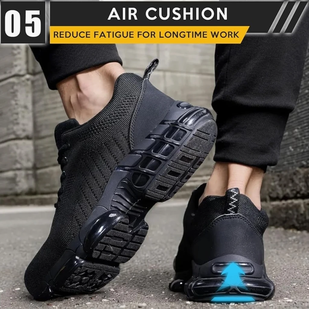 OWIF Safety Black Steel Toe Work Shoes - photo 2
