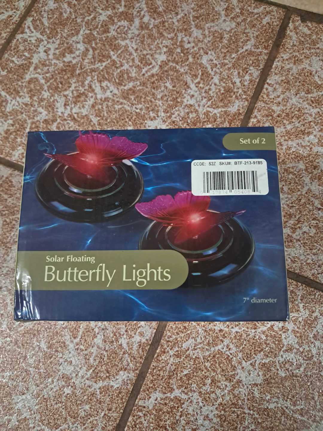 IdeaWorks Solar Floating Butterfly Lights (Set of 2)
