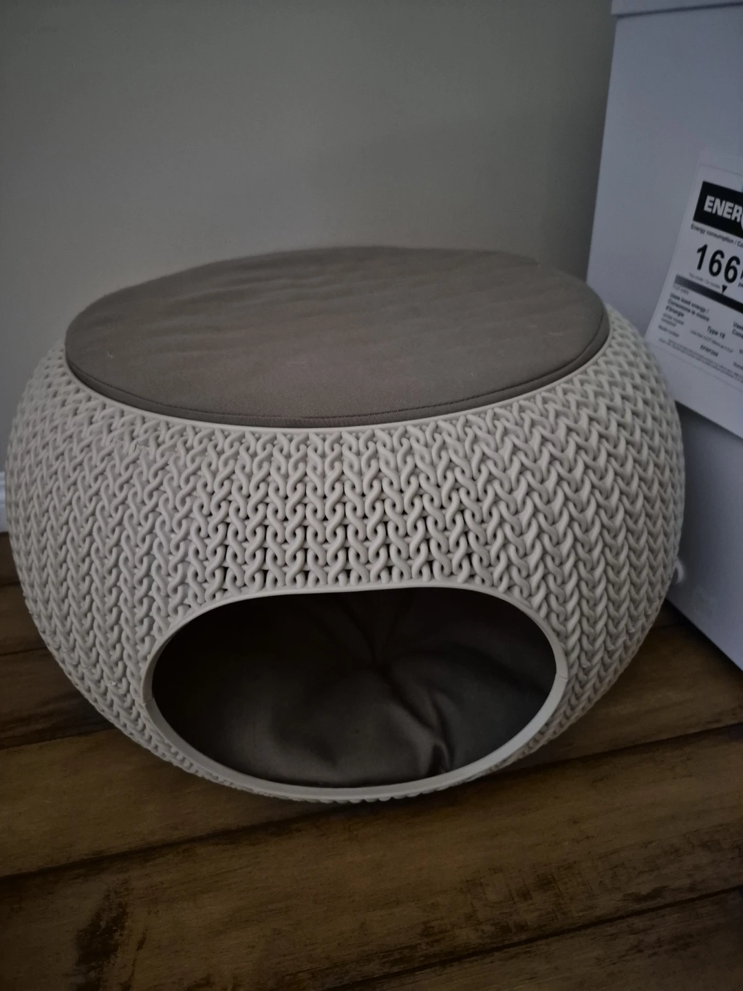 Modern Knit Pet Bed and Ottoman