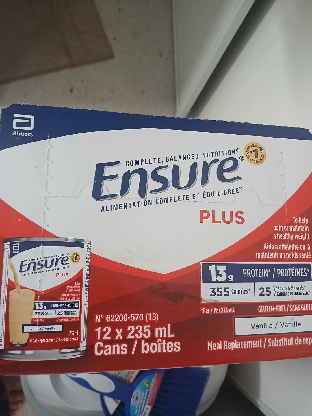 Ensure Plus Meal Replacement Vanilla 12 x 235 mL Cans