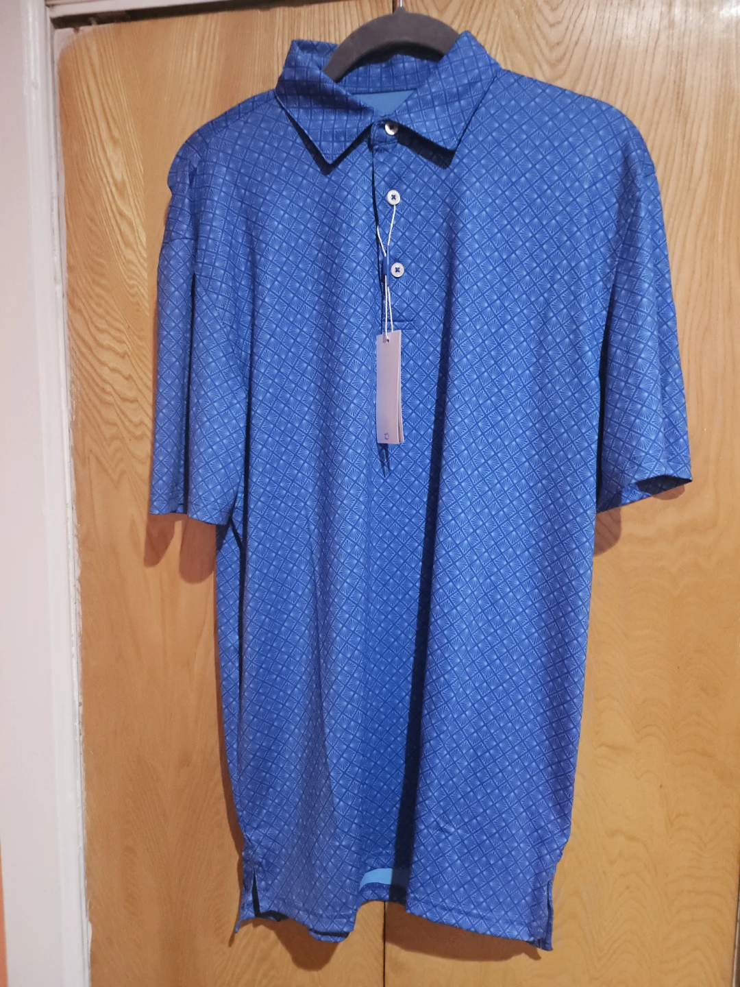 Southern Tide "Dazzling Blue" Short Sleeve Polo Shirt - Size S