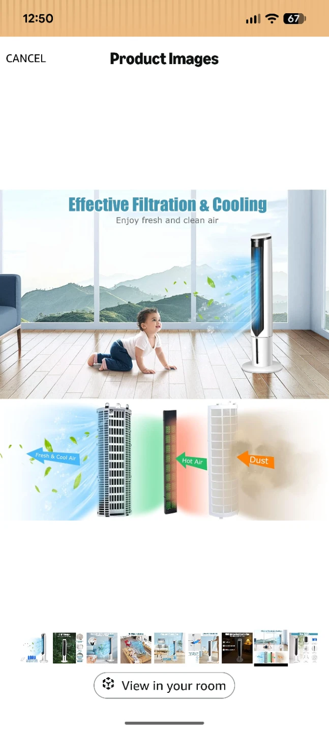 Costway Tower Fan with Remote - photo 3