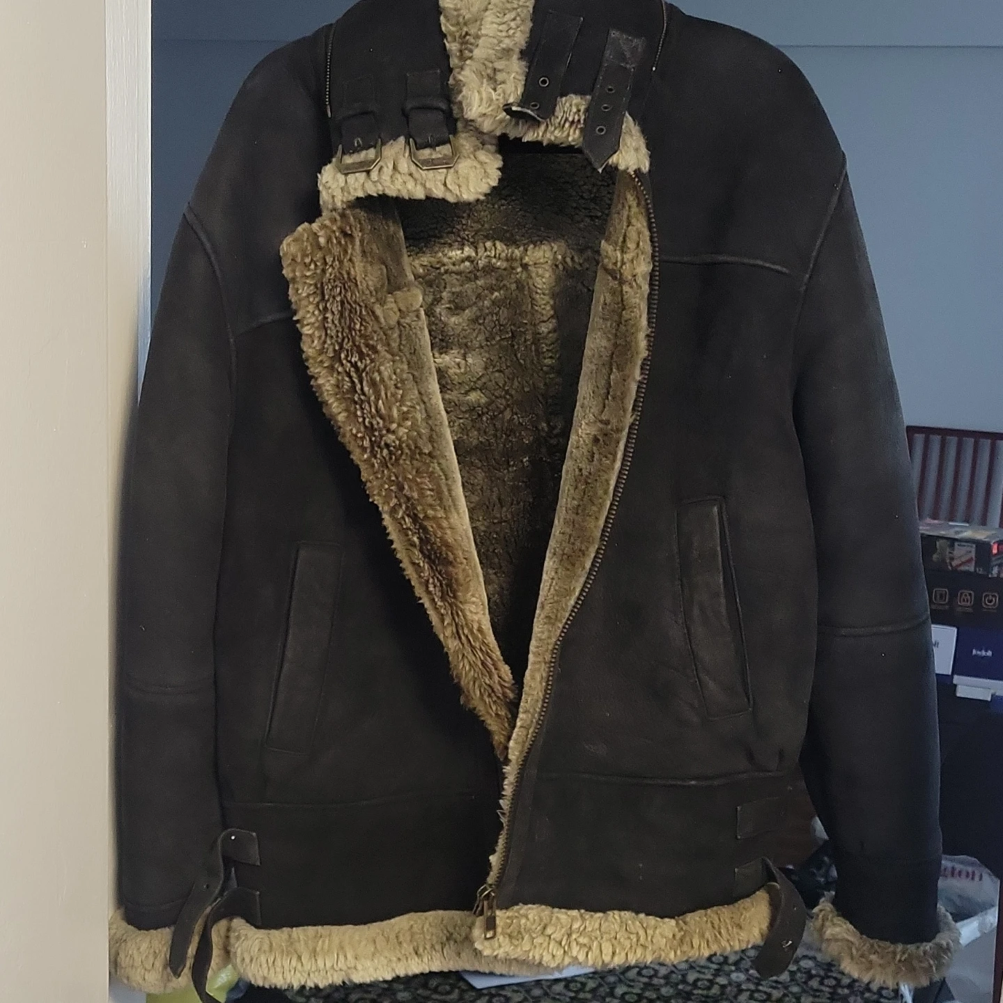 Men's Shearling Lined Bomber Jacket - photo 2