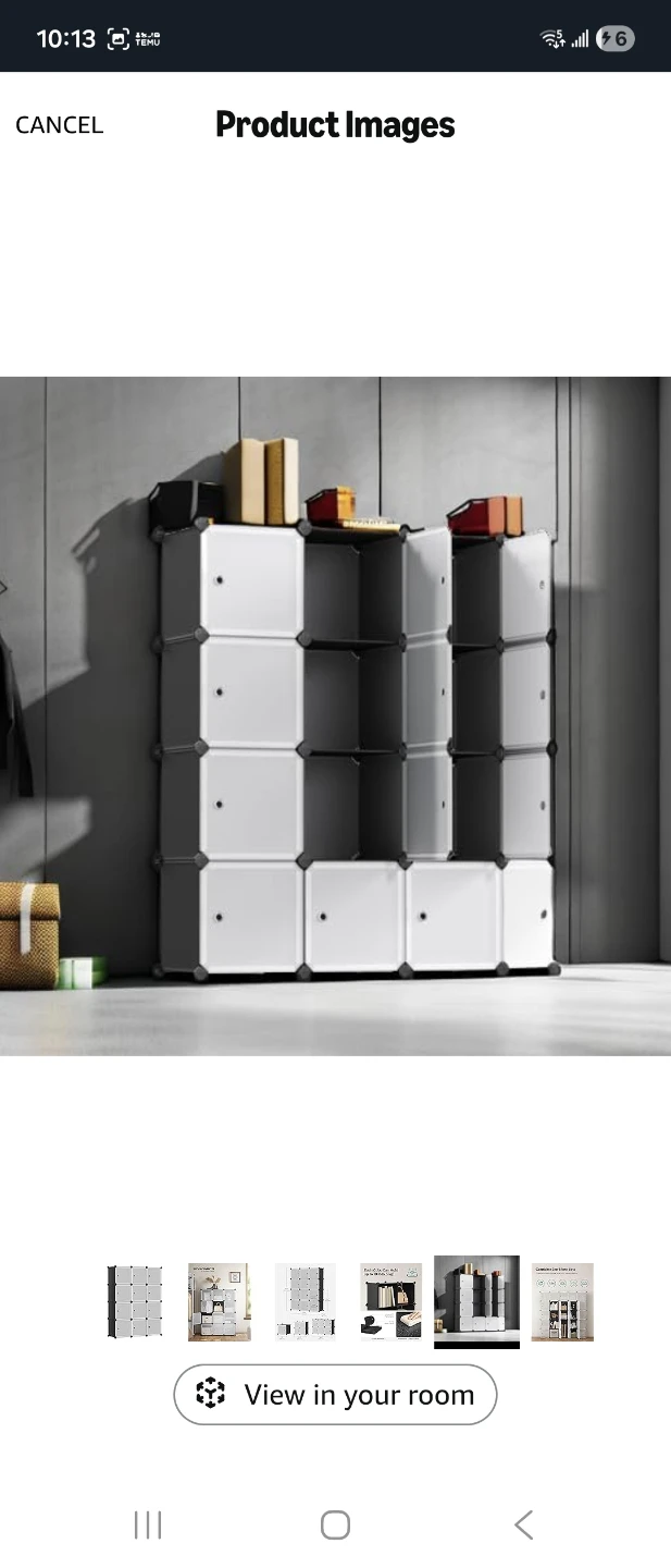 12-Cube Storage Organizer Black/White - photo 4