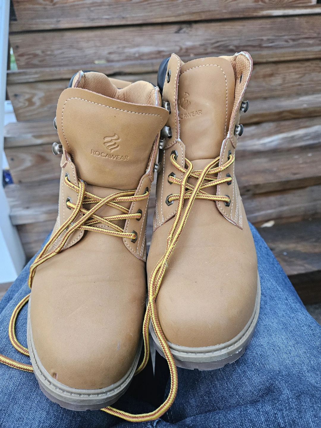 Rocawear Men's Work Boots Size 8 Tan Faux Leather - photo 2