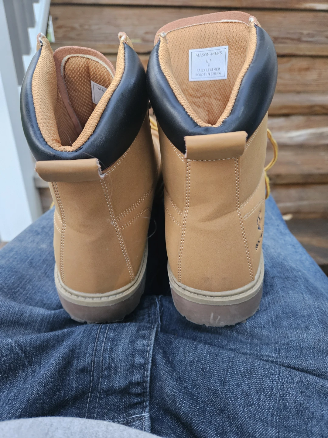 Rocawear Men's Work Boots Size 8 Tan Faux Leather - photo 3