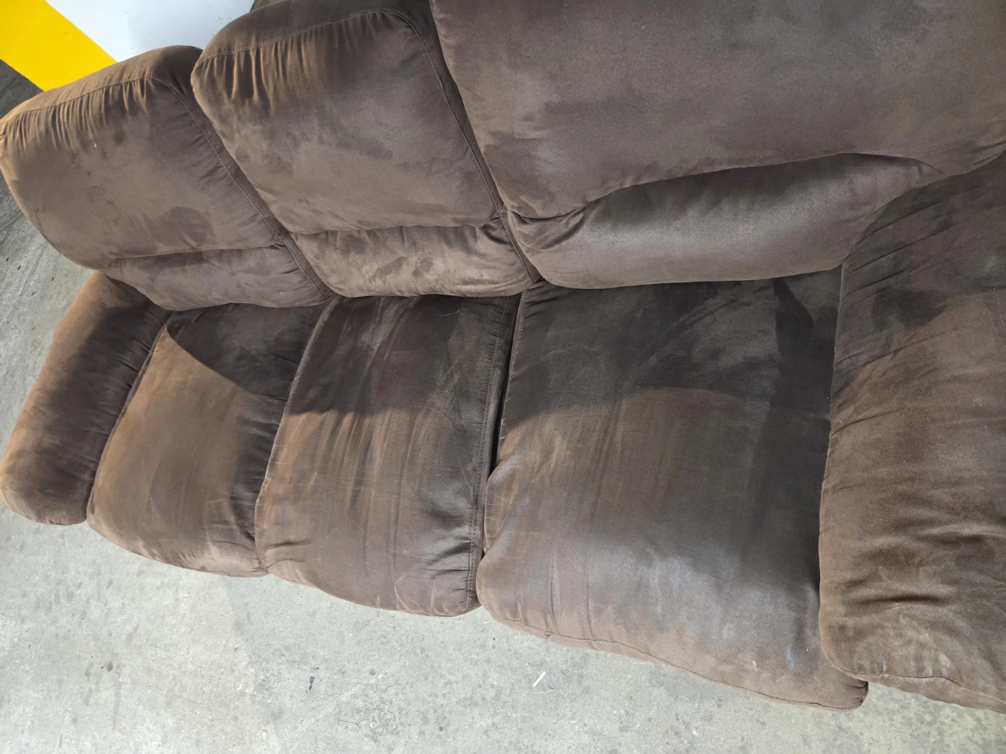 Brown Suede Couch - photo 3