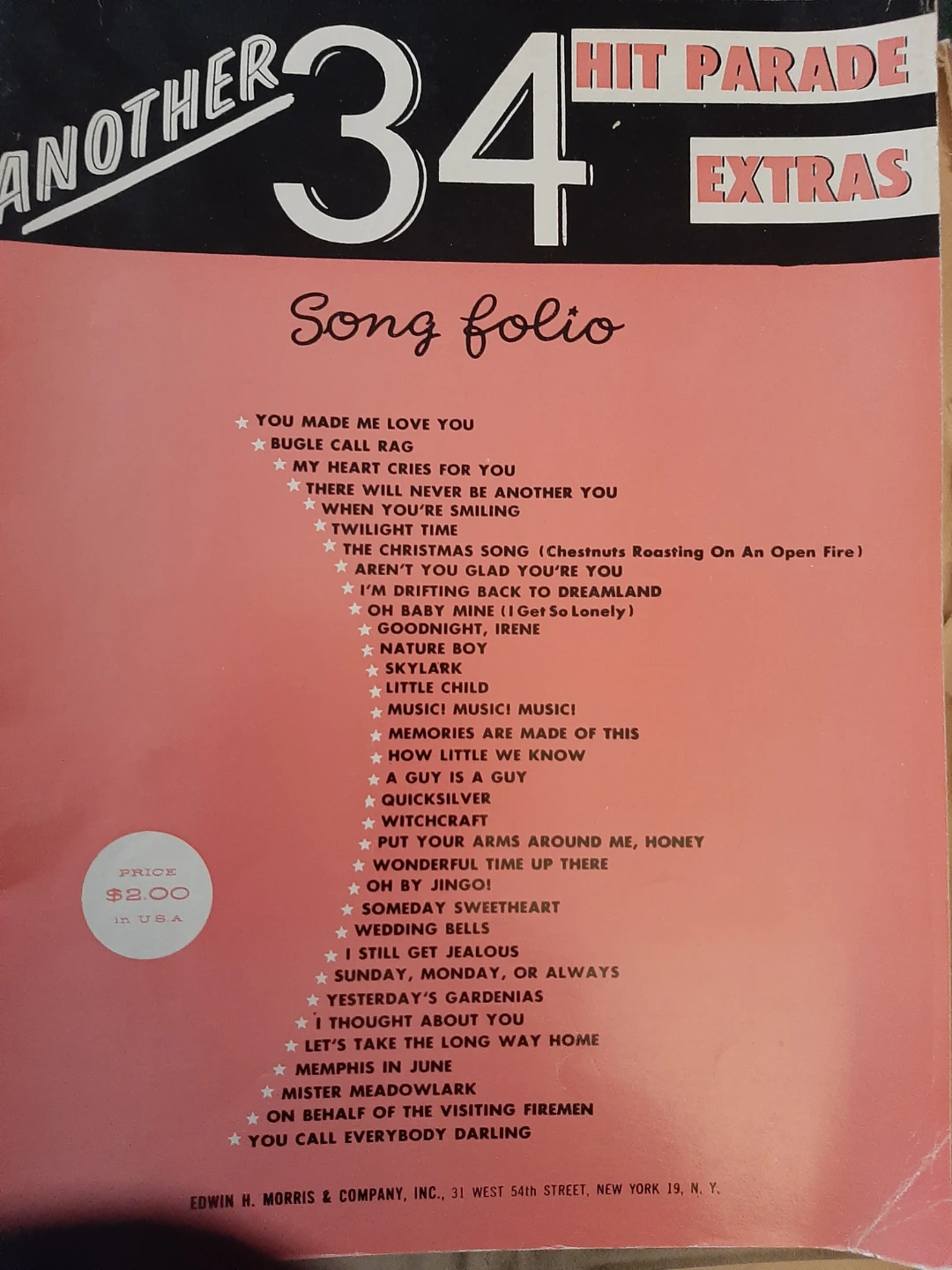 Song Folio - Another 34 Hit Parade Extras