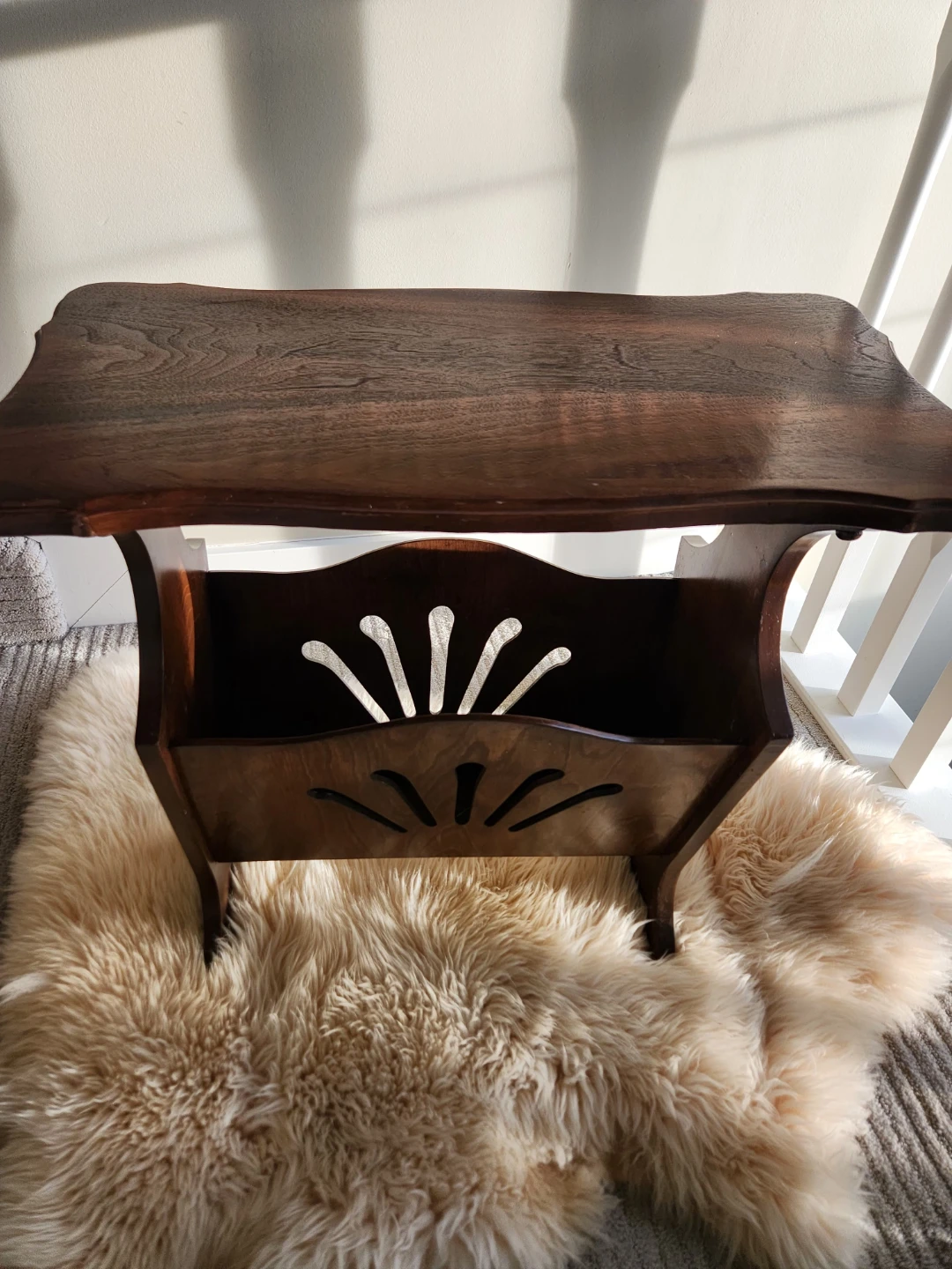 1940s Wooden storage Side Table - photo 5