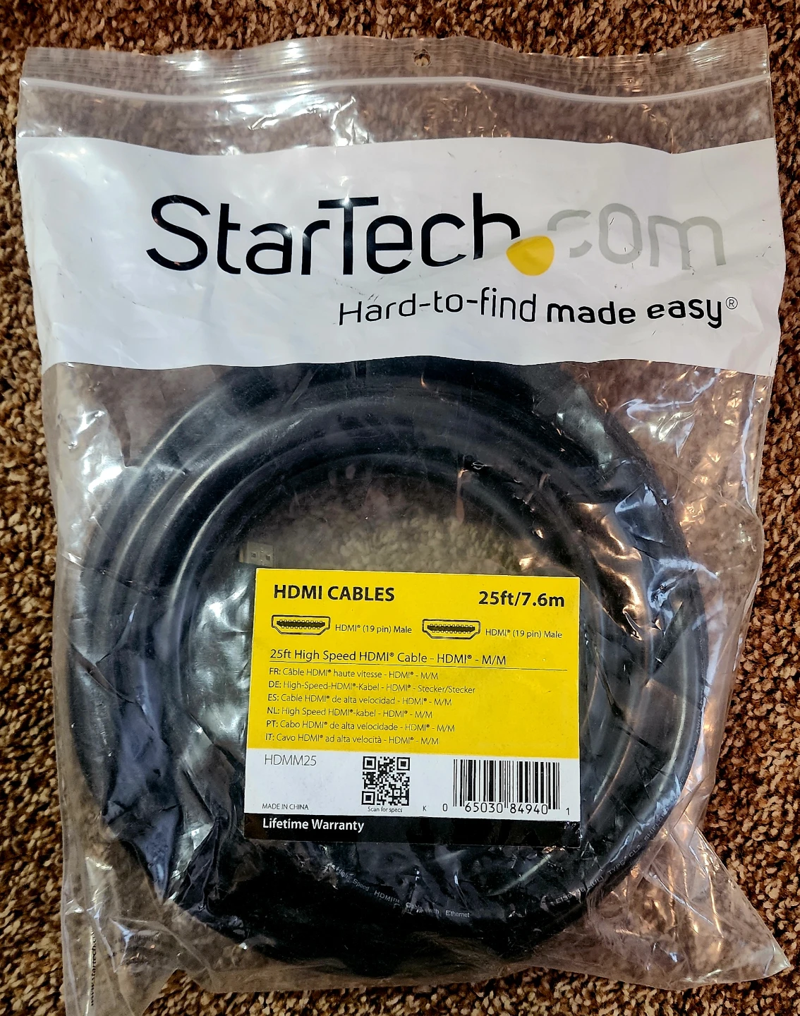StarTech.com 25ft High Speed HDMI Cable - HDMI M/M