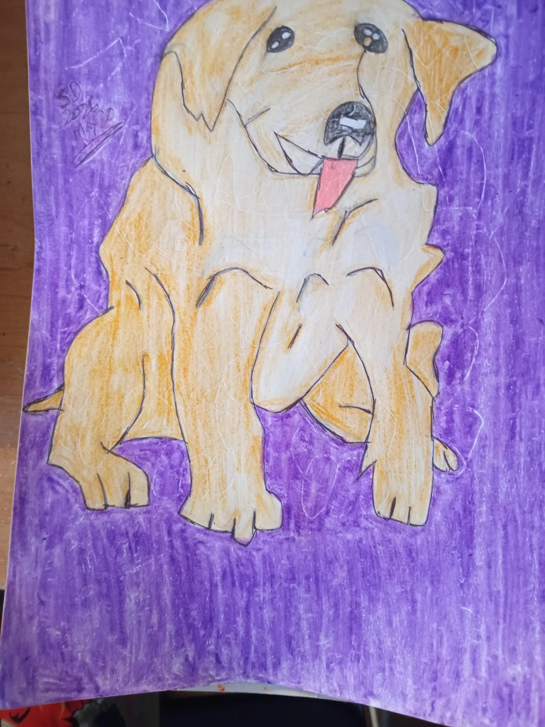 Purple Background Lab Dog by Custom Artist Sherwin - photo 2