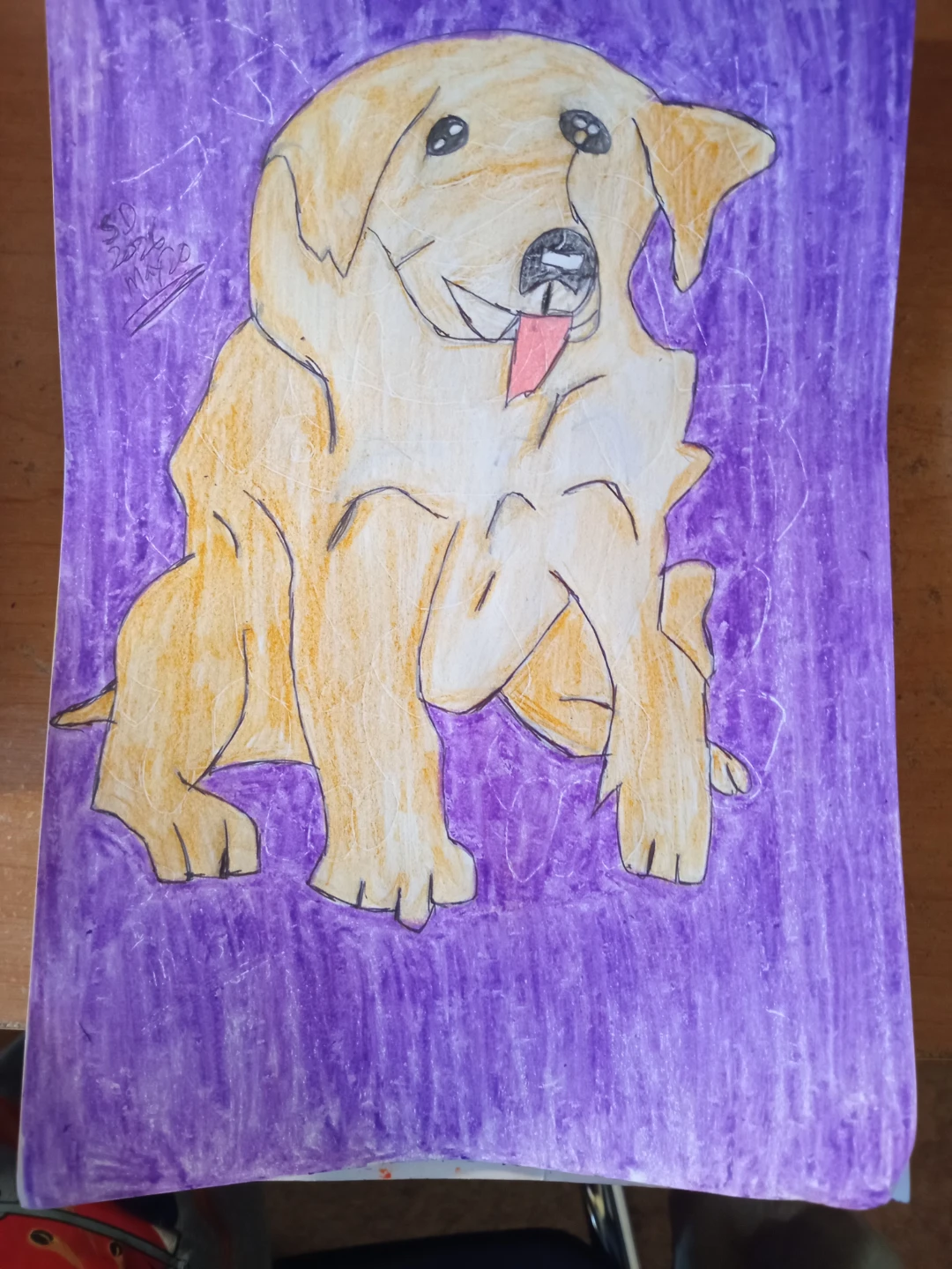 Purple Background Lab Dog by Custom Artist Sherwin - photo 5