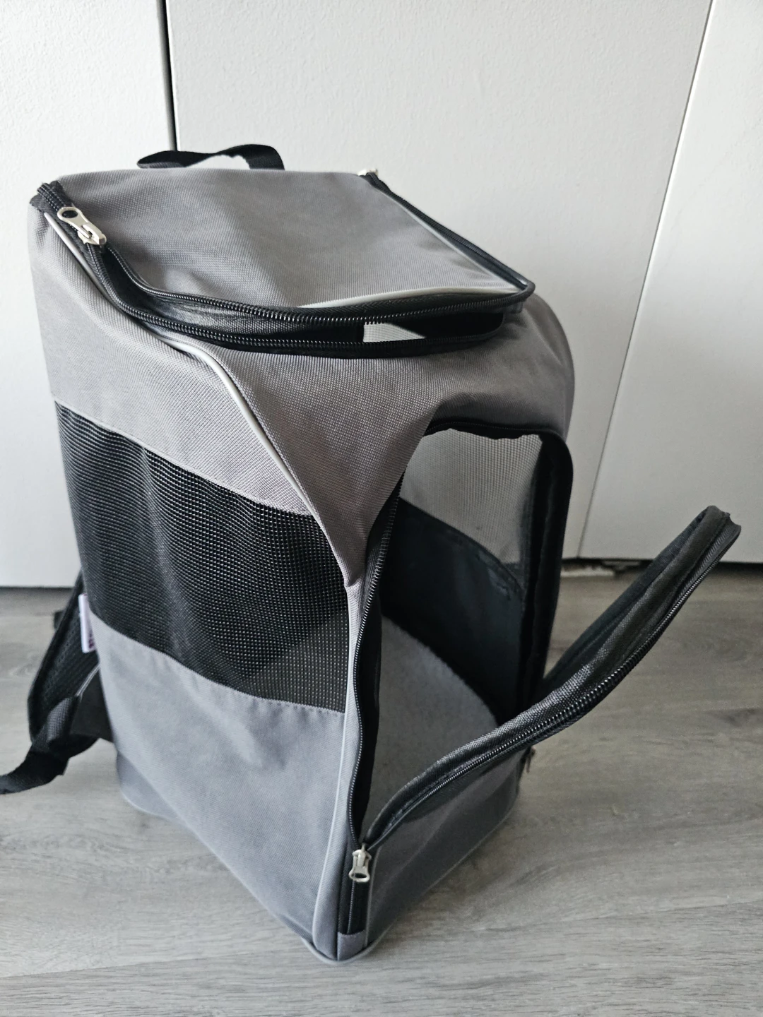 Gray Pet Carrier Backpack
