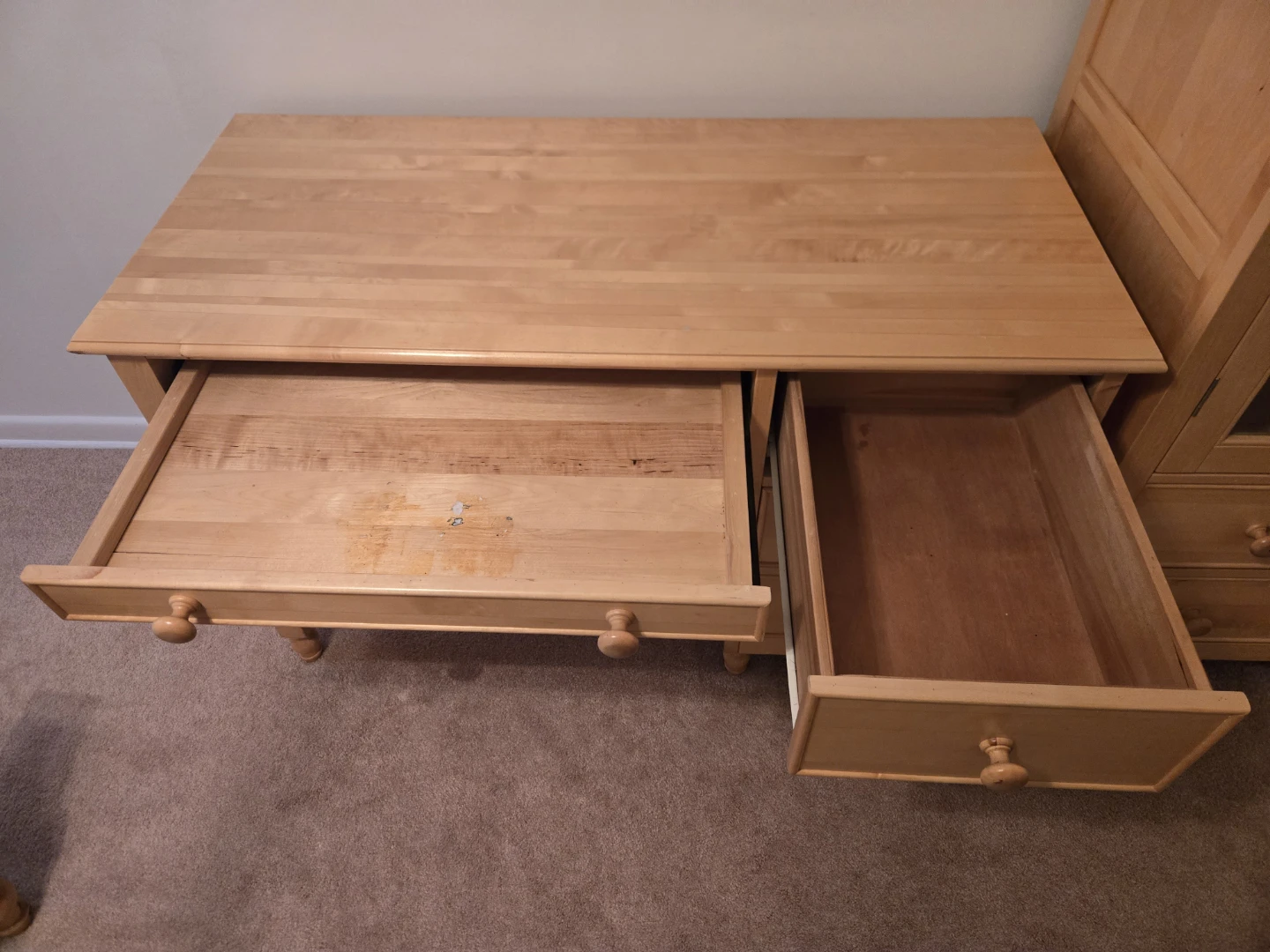 Wooden Desk with Drawers and Chair - photo 3