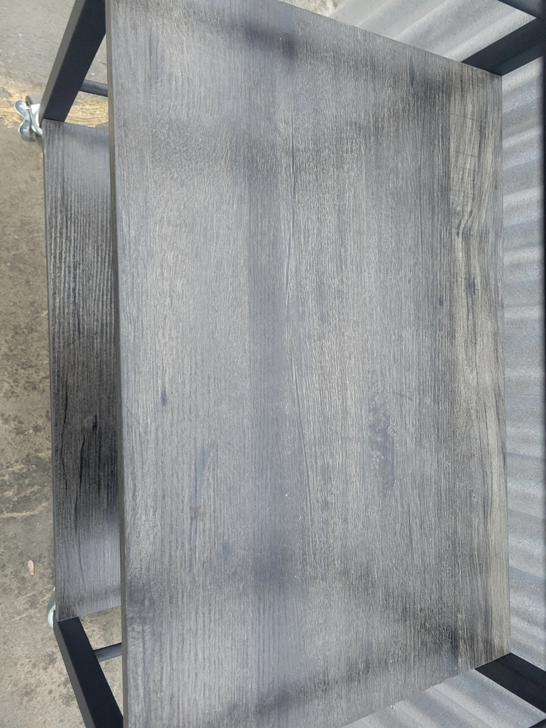 Rolling Utility Cart with 2 Wooden Shelves - photo 4