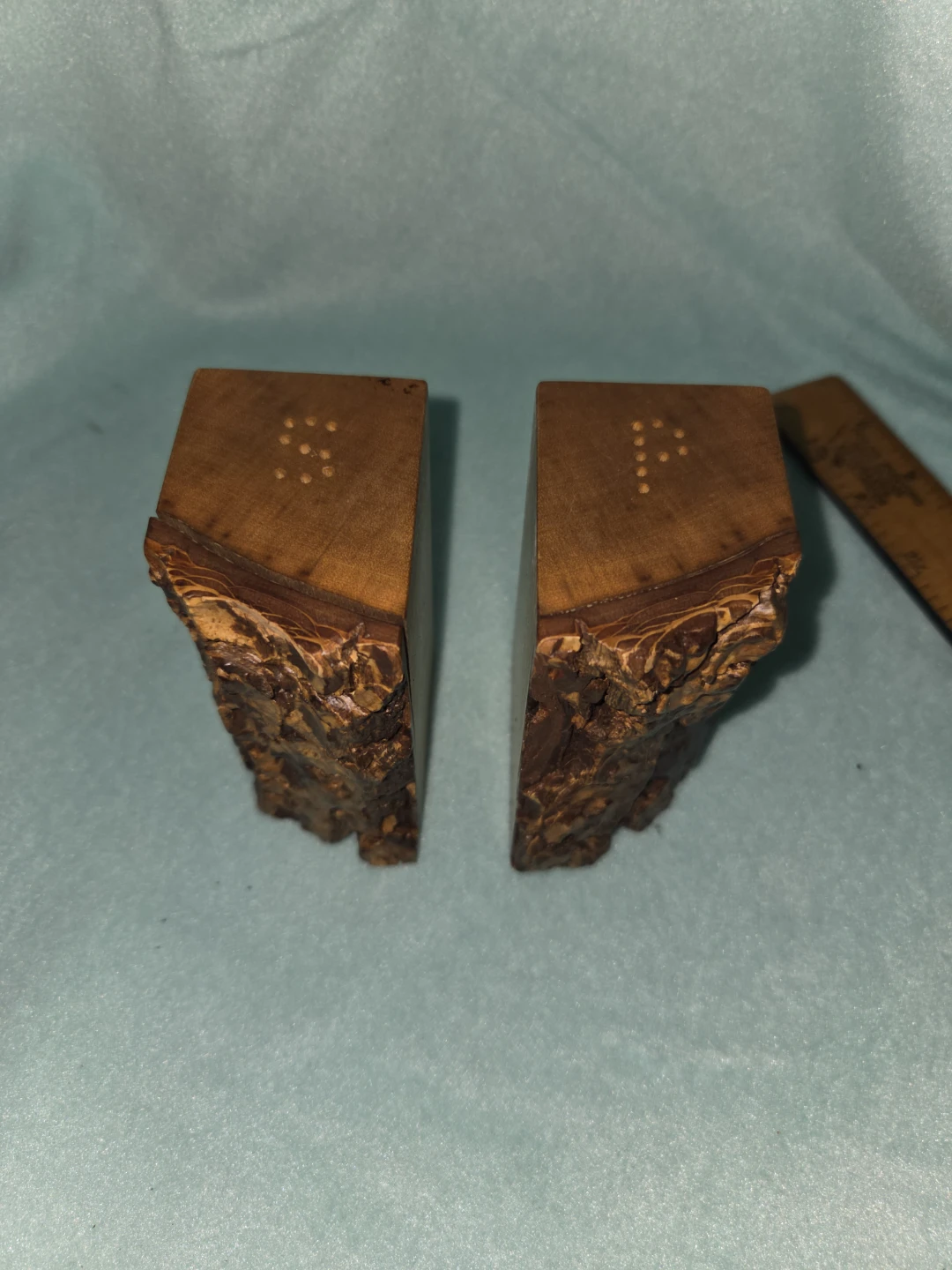 Rustic Wood Salt and Pepper Shakers - photo 2