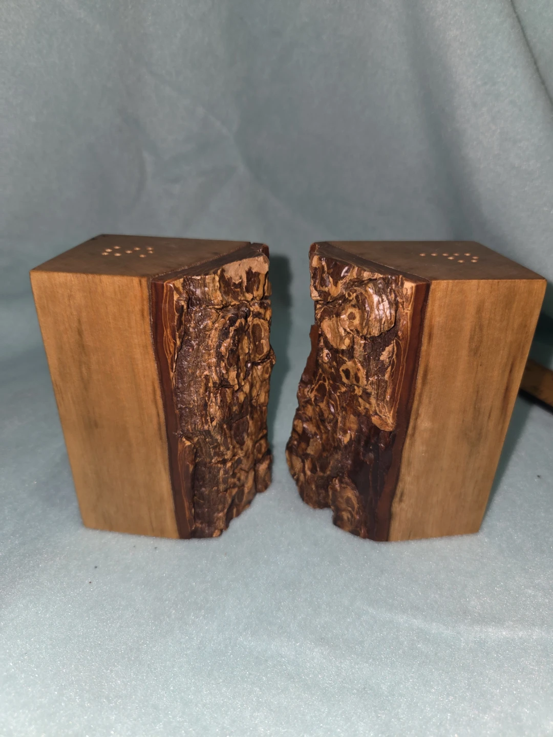 Rustic Wood Salt and Pepper Shakers - photo 3