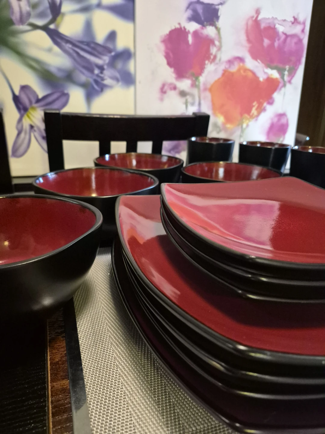NEW Gibson Elite Stoneware Set (15 Pcs) – Red/Black - photo 4