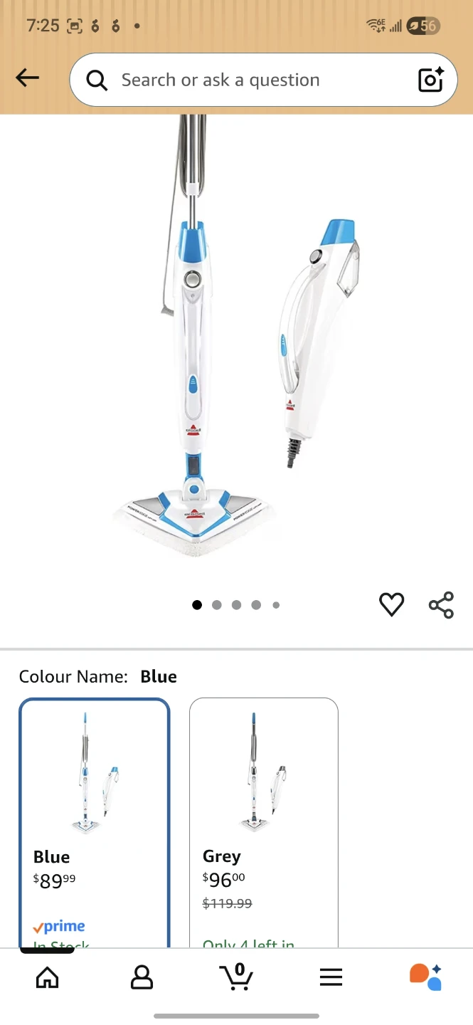 Bissell PowerEdge Lift-Off Steam Mop 2814C