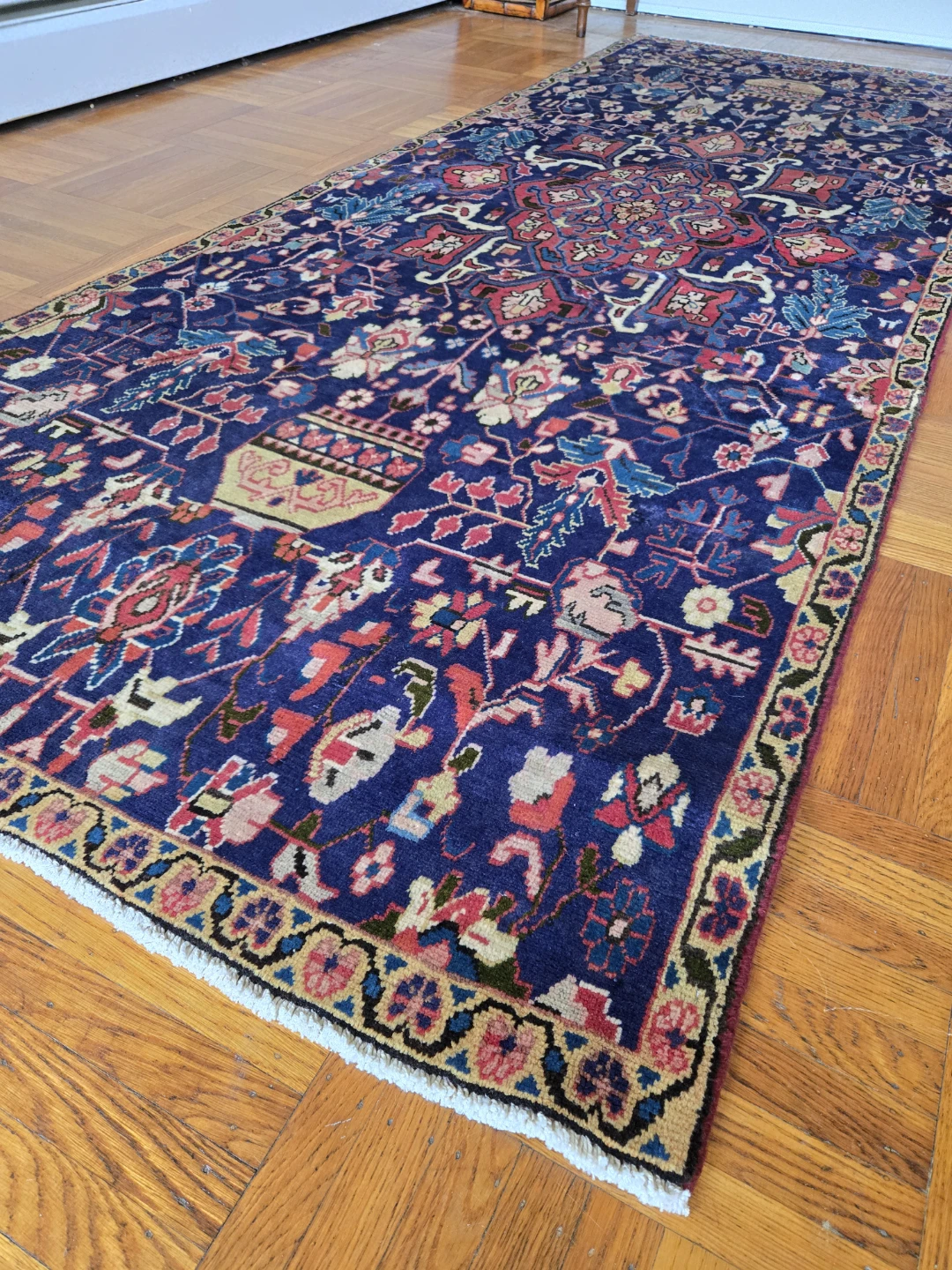 Hand Woven Persian Blue Carpet Area Runner Rug - photo 3