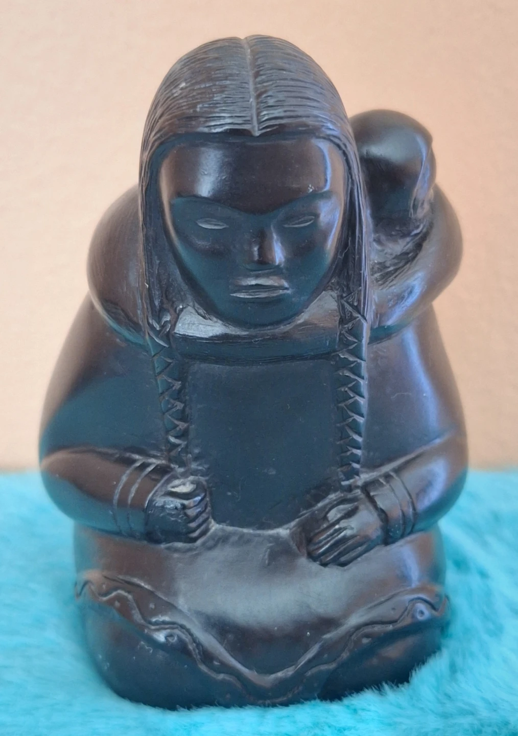 Vintage BOMA Inuit sculpture of Mother and Child