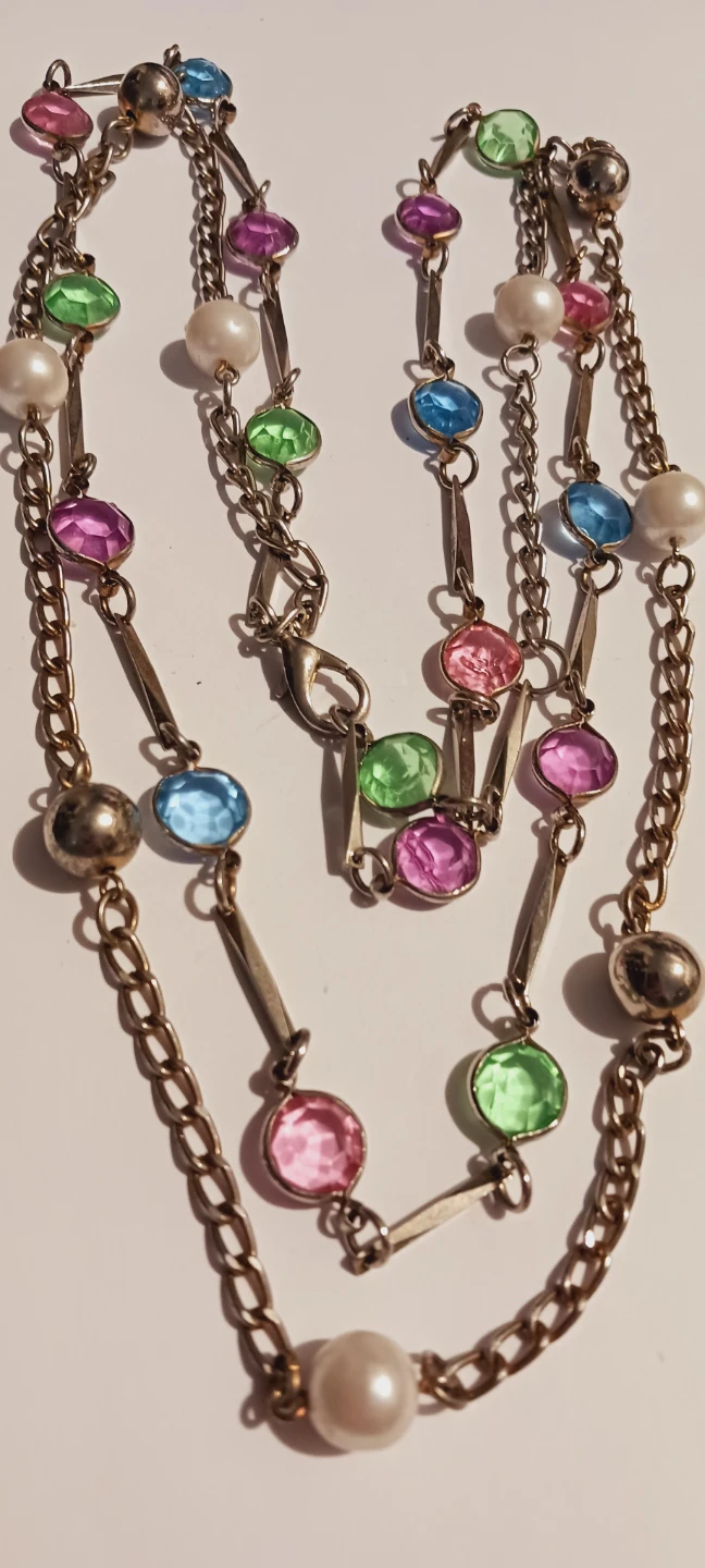 Gorgeous Necklace with Colorful Rhinestones - photo 2