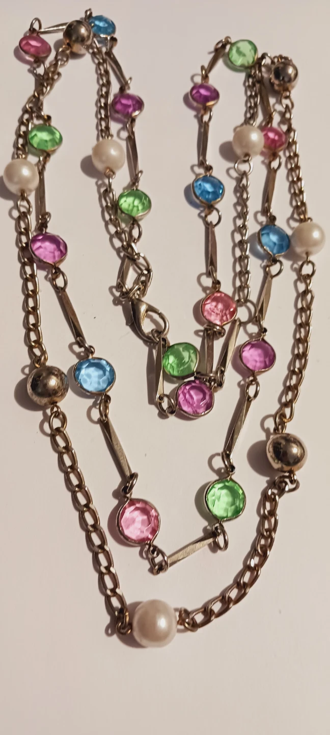 Gorgeous Necklace with Colorful Rhinestones - photo 3