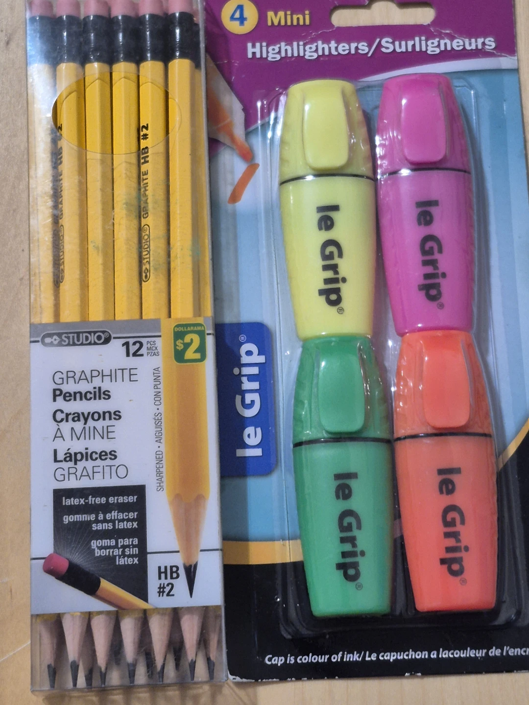 BN)Studio Graphite HB #2 Pencils & Le Grip Highlighters