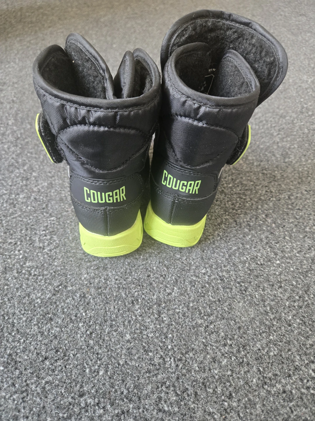 Cougar Kids Snow Boots Size 5 Black/Neon Green - photo 2