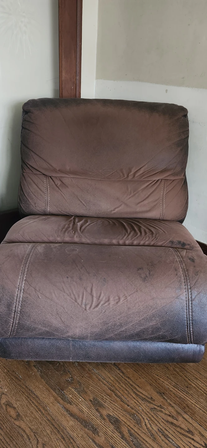 Brown Sectional Couch with Recliner - photo 4