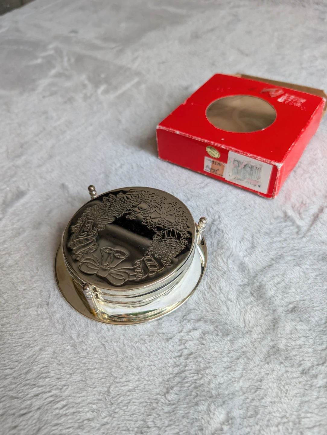Elegance Silver Plated Steel Coasters Set with Holder - photo 4