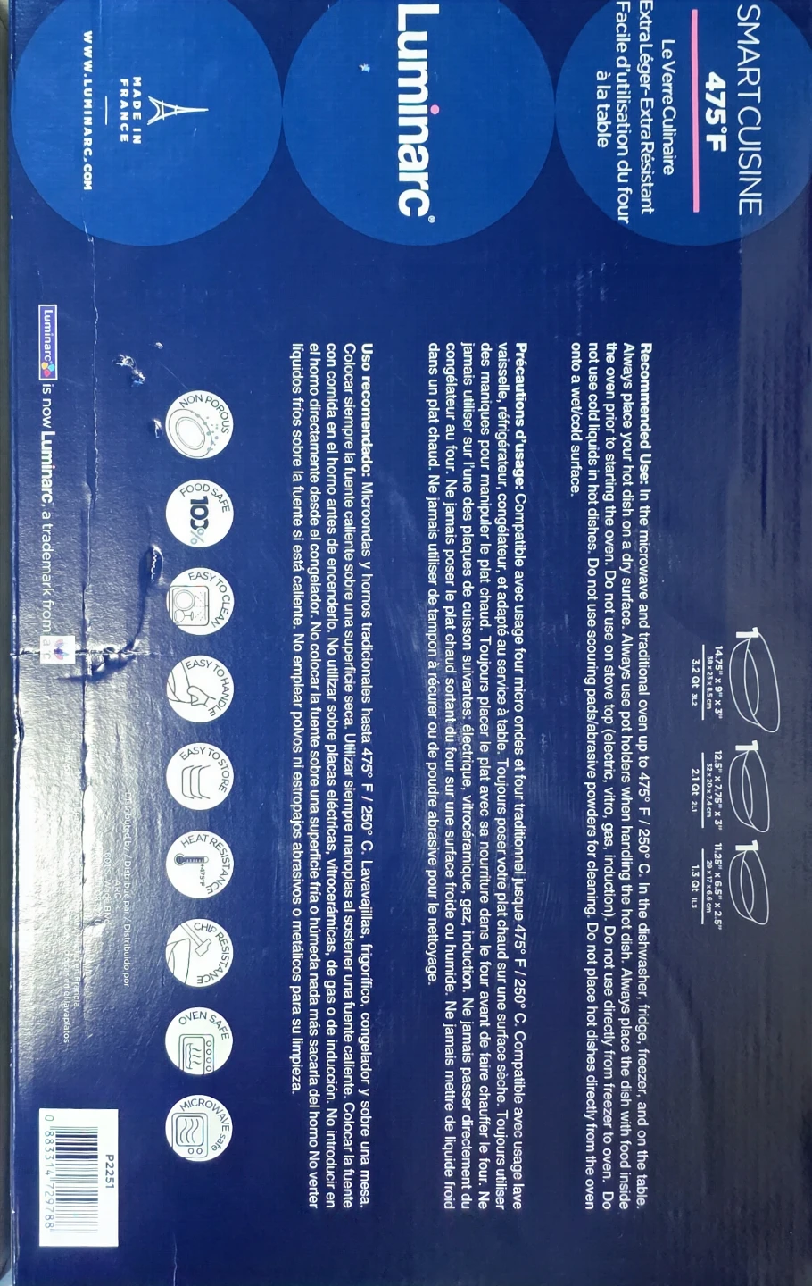 Luminarc Smart Cuisine Oven Glass Baking Dish Set - photo 3