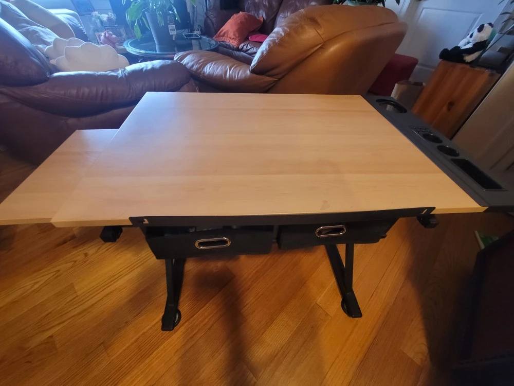 Adjustable Drafting Table with Storage