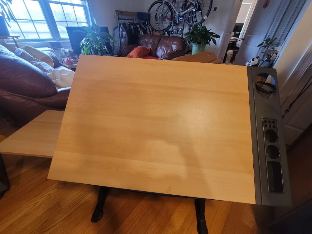 Adjustable Drafting Table with Storage - photo 2