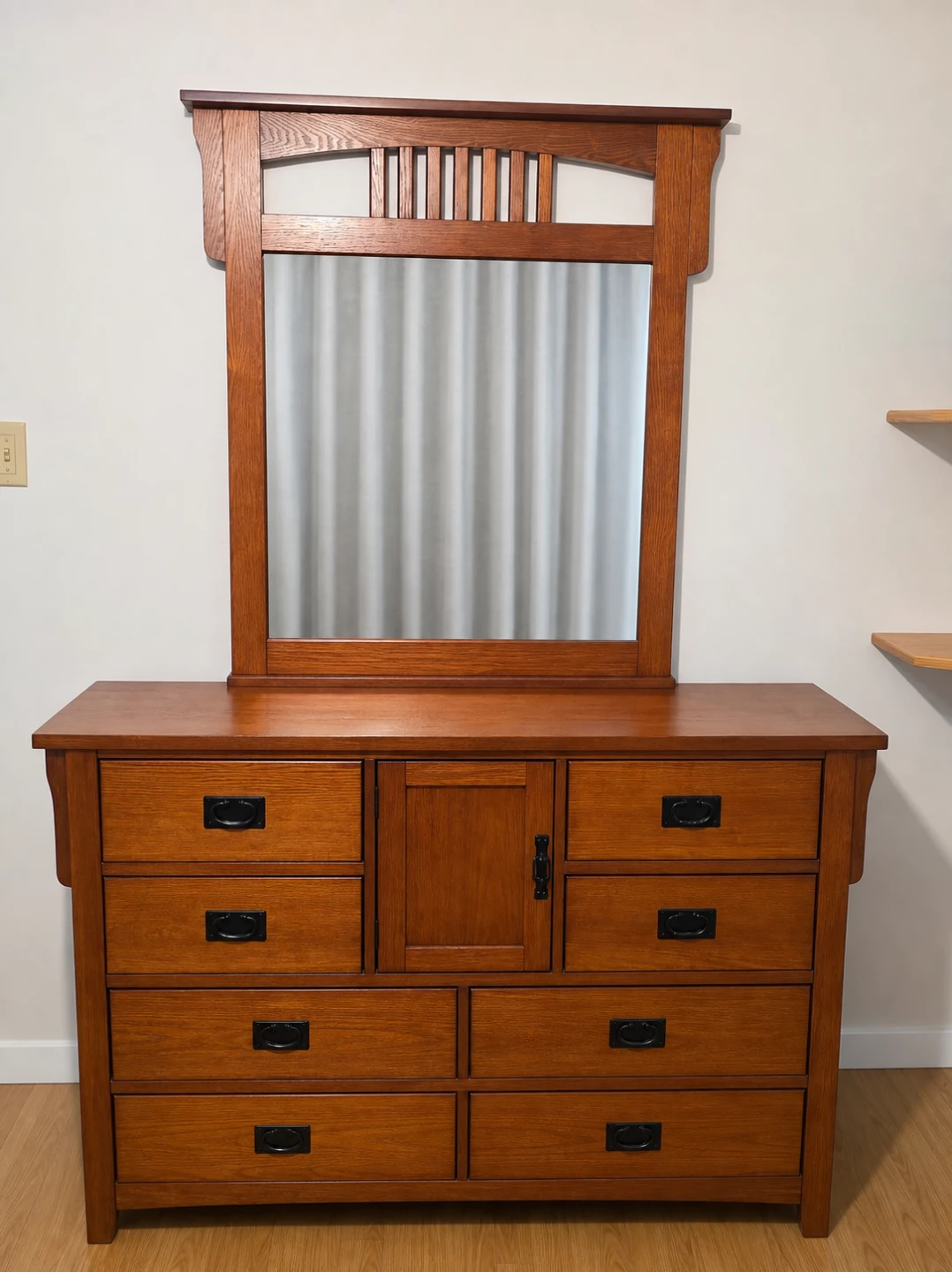 Oak Dresser with Mirror
