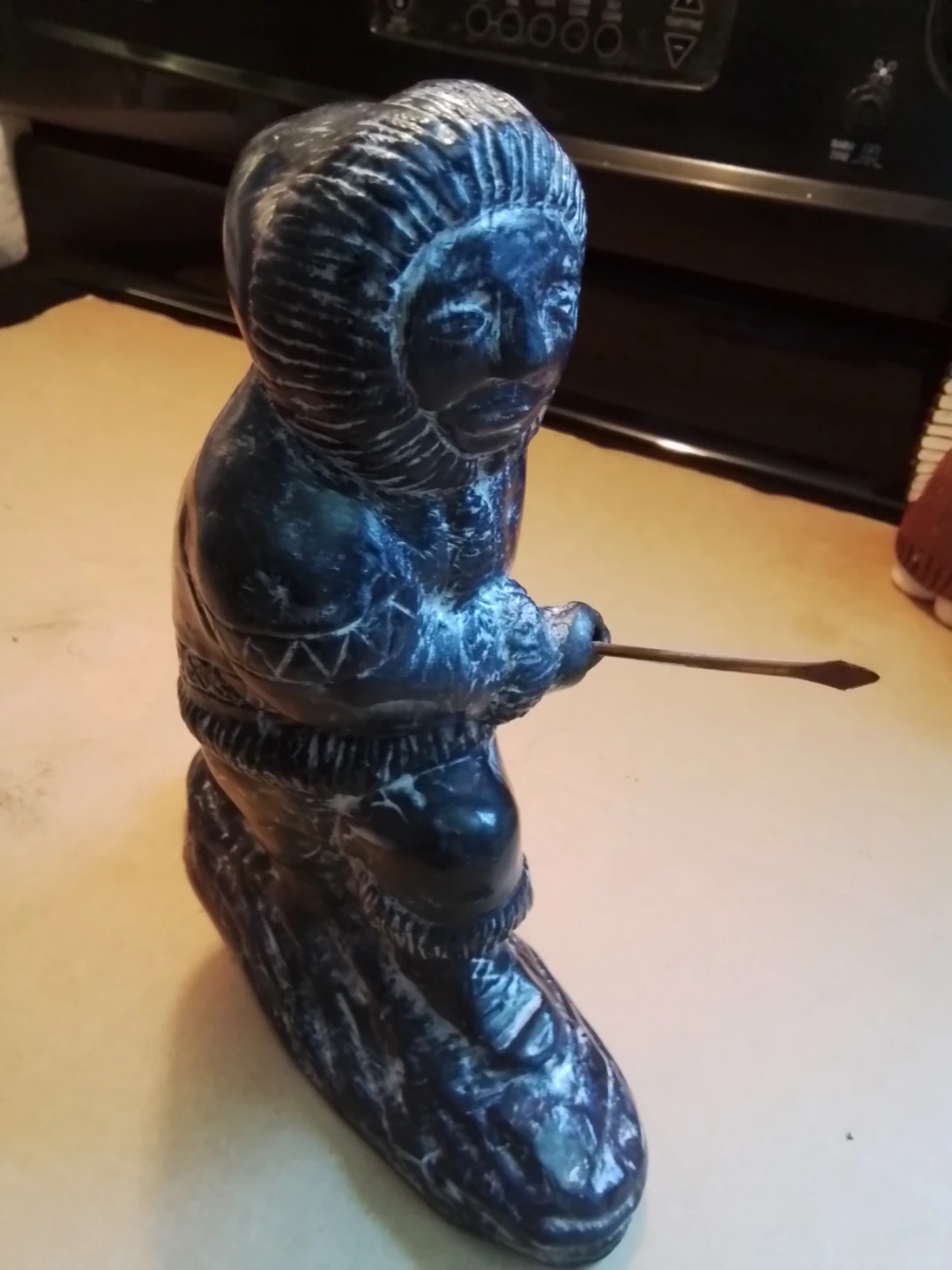 Vintage Al Wolf Original Inuit Hunter Sculpture - photo 5