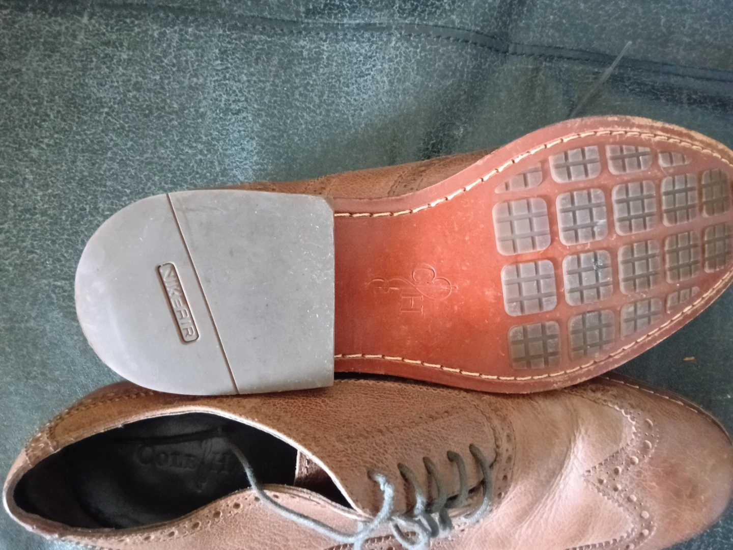 Cole Haan Brown Leather Wingtip Oxford Shoes - photo 2