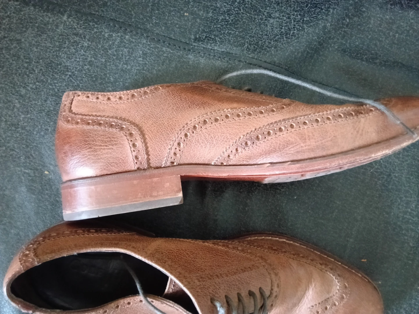 Cole Haan Brown Leather Wingtip Oxford Shoes - photo 4