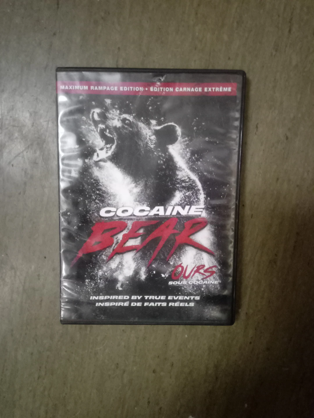 Cocaine Bear Maximum Rampage Edition DVD