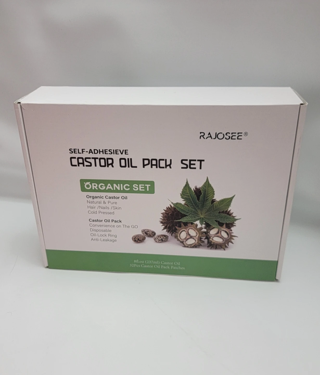 Castor Oil Pack Set w/ Organic Castor Oil, 32PCS Wellness Wrap - photo 2