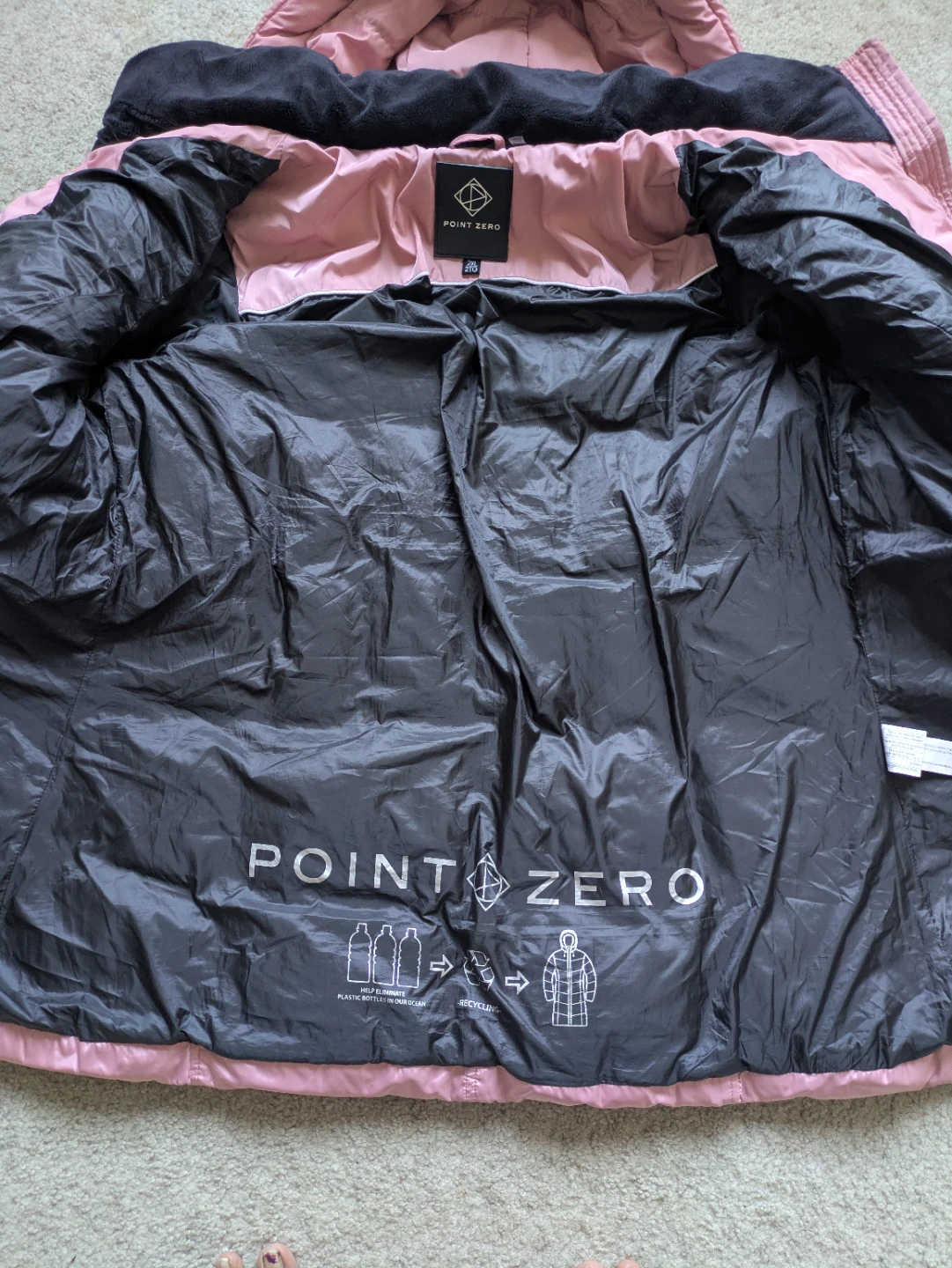 Point Zero Pink Puffer Jacket - 2XL - photo 3