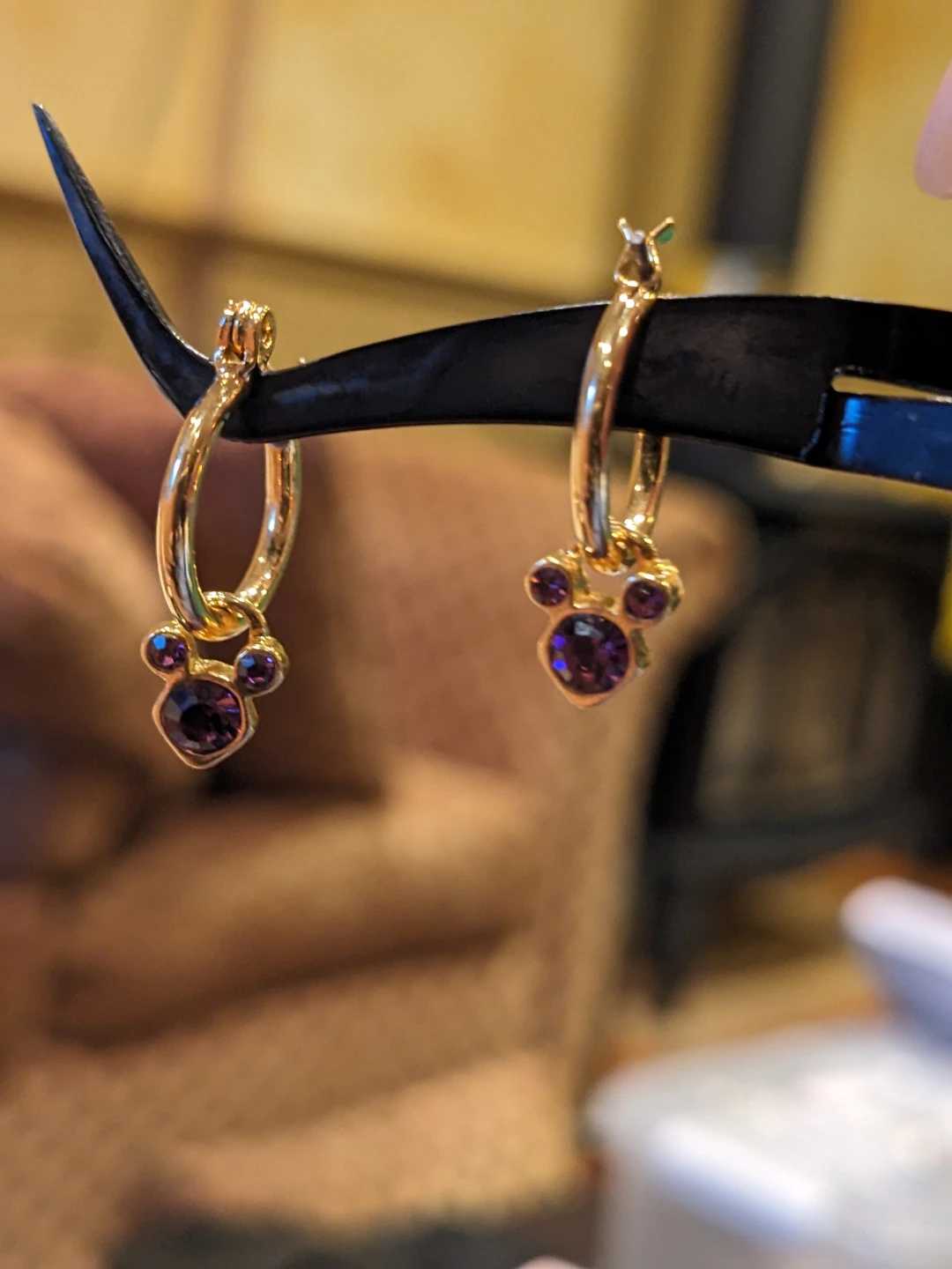 Authentic Disney February Swarovski Birthstone Earrings - photo 2