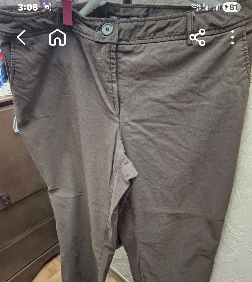 Optimum Nostalgic Woman Brown Pants Size 16X - photo 3