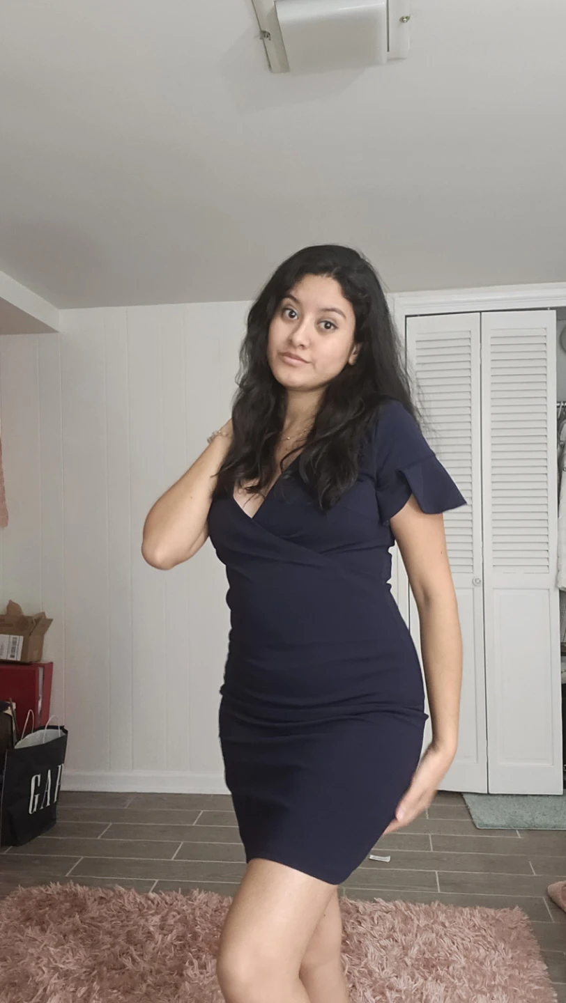 Alexia Admor Navy Blue Wrap Dress