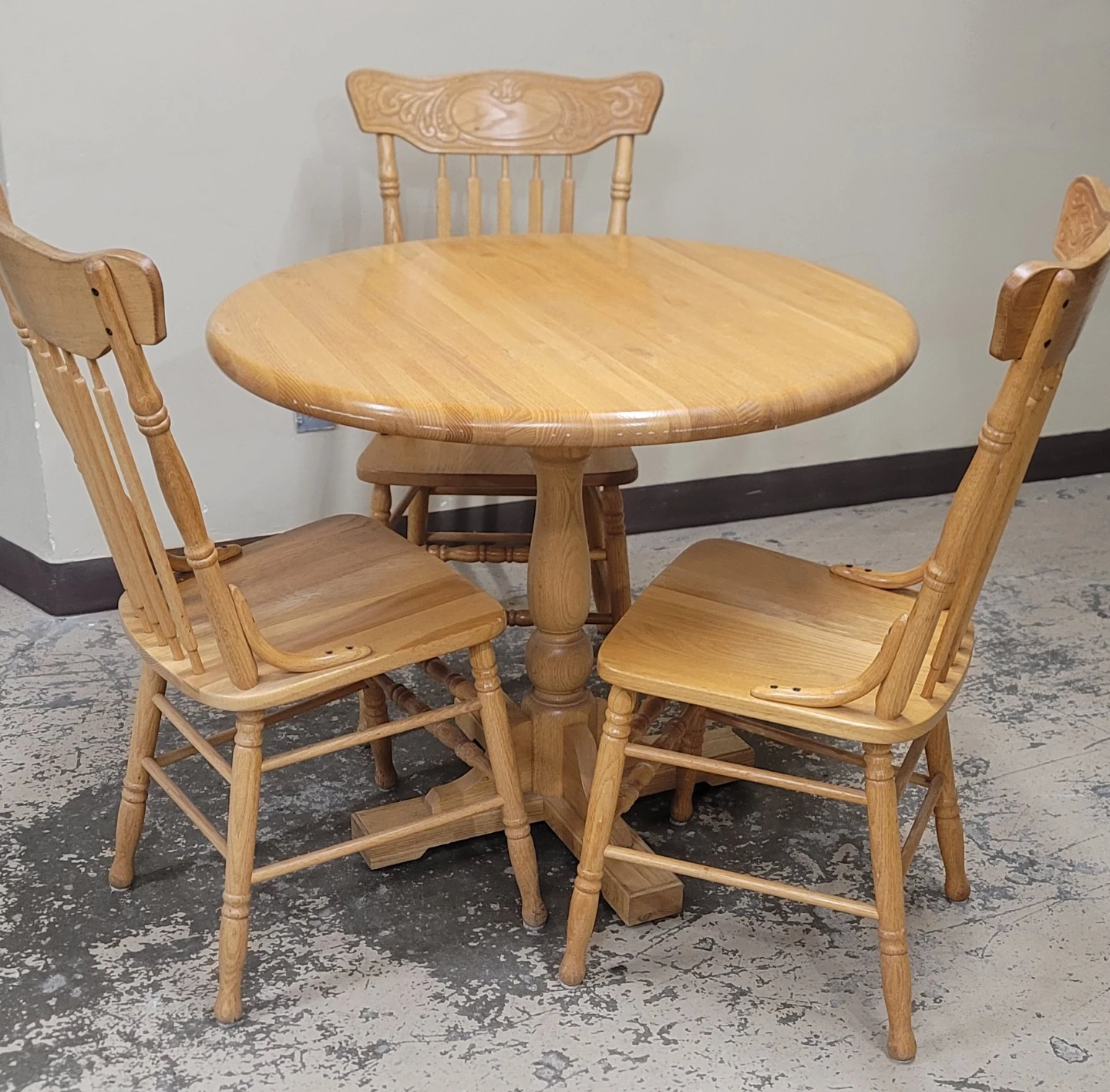 Wooden Dining Table Set with 4 Chairs